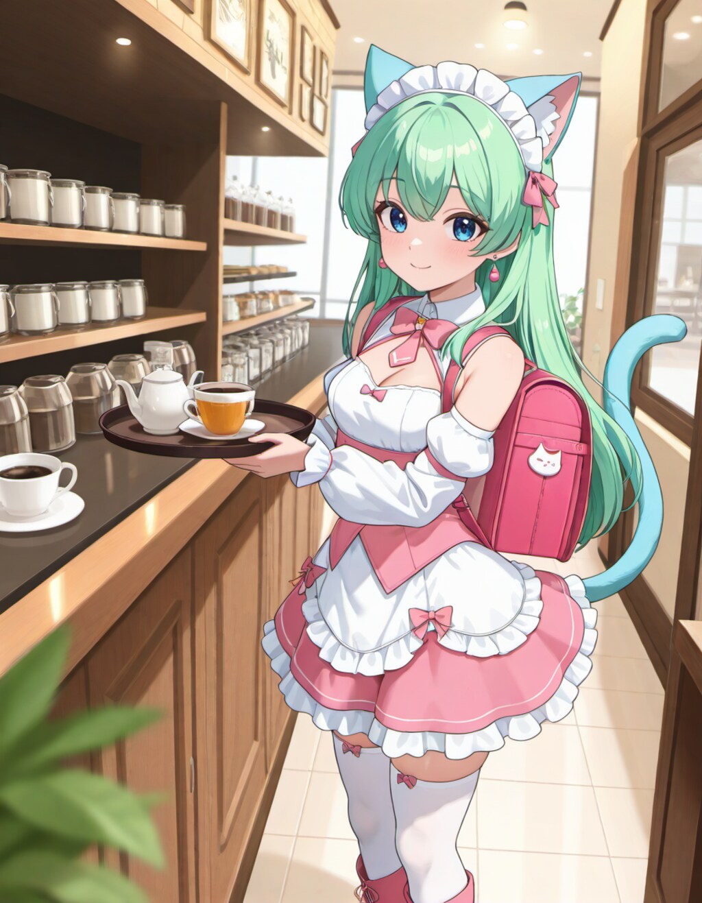 今日もスマイルお届け！カフェの看板アルバイト