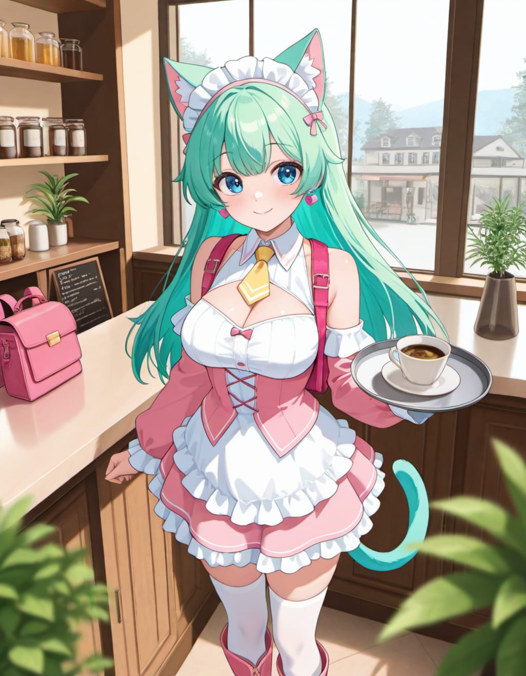 今日もスマイルお届け！カフェの看板アルバイト