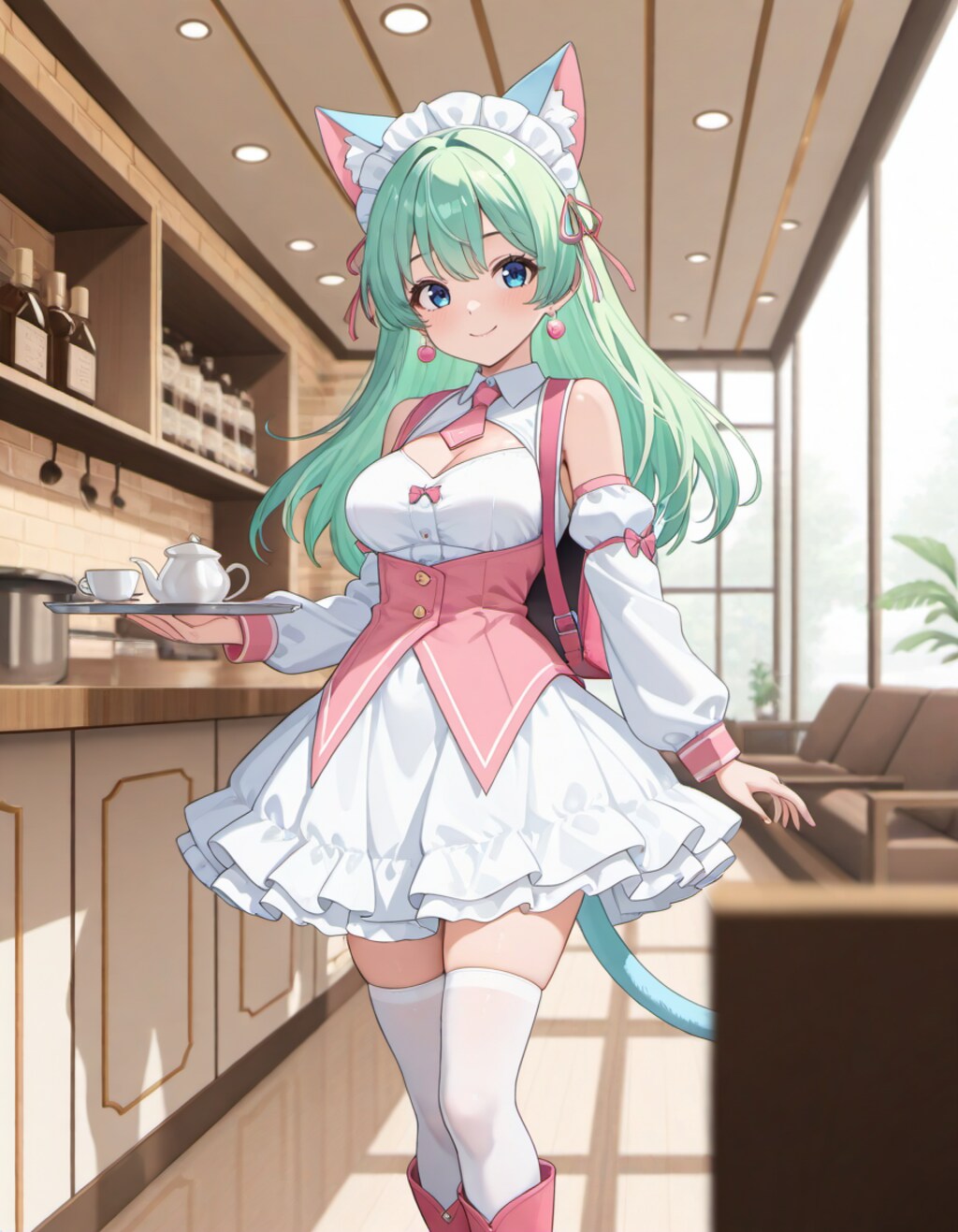 今日もスマイルお届け！カフェの看板アルバイト