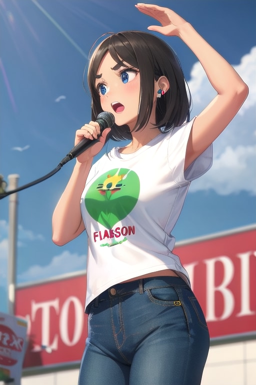 Tシャツ女子 | の人気AIイラスト・グラビア