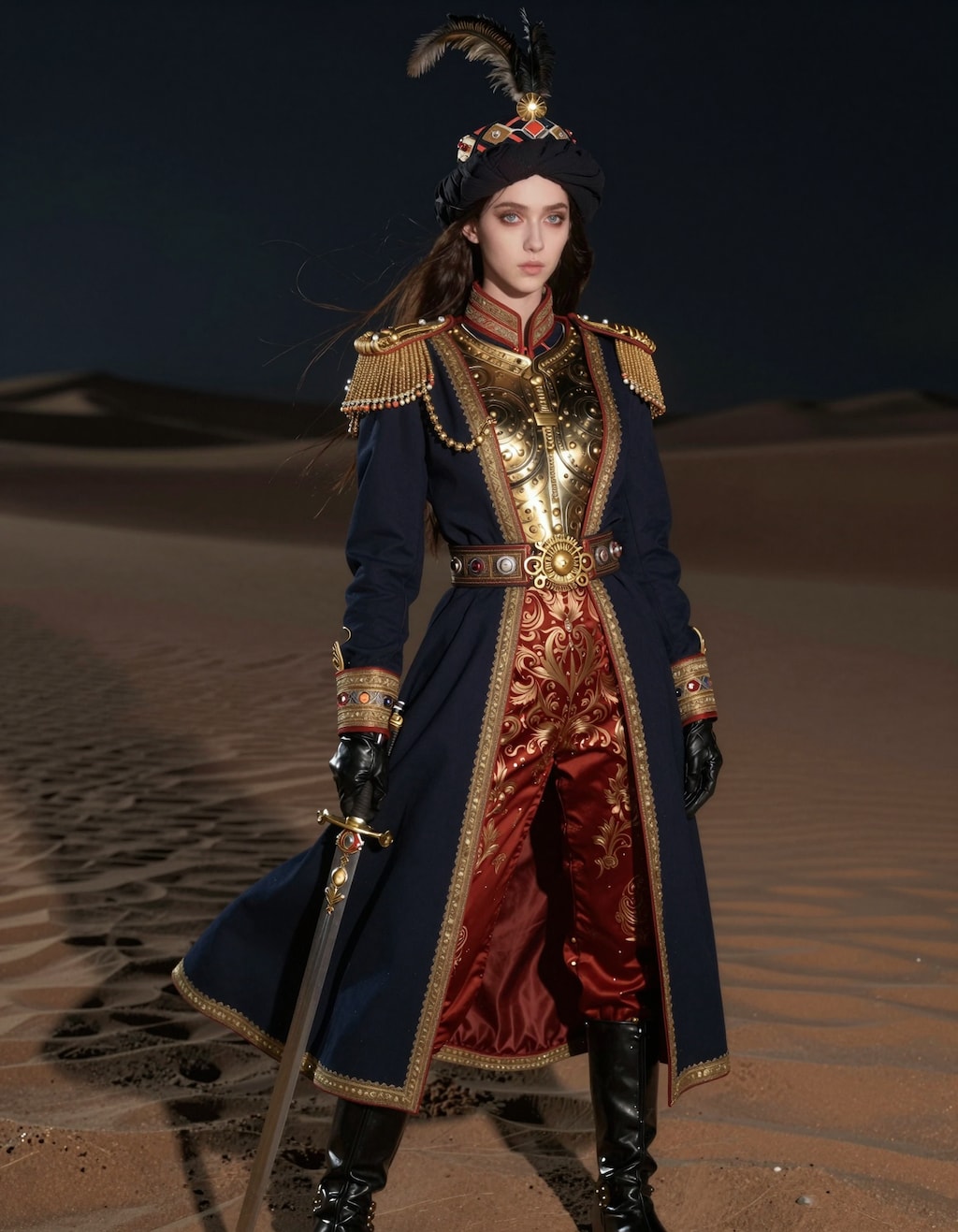 Safavid Persian fighter girl