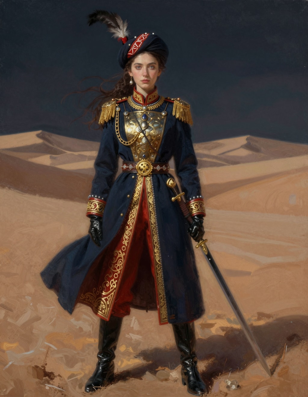 Safavid Persian fighter girl