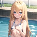 スク水な金髪ちゃん 2枚目