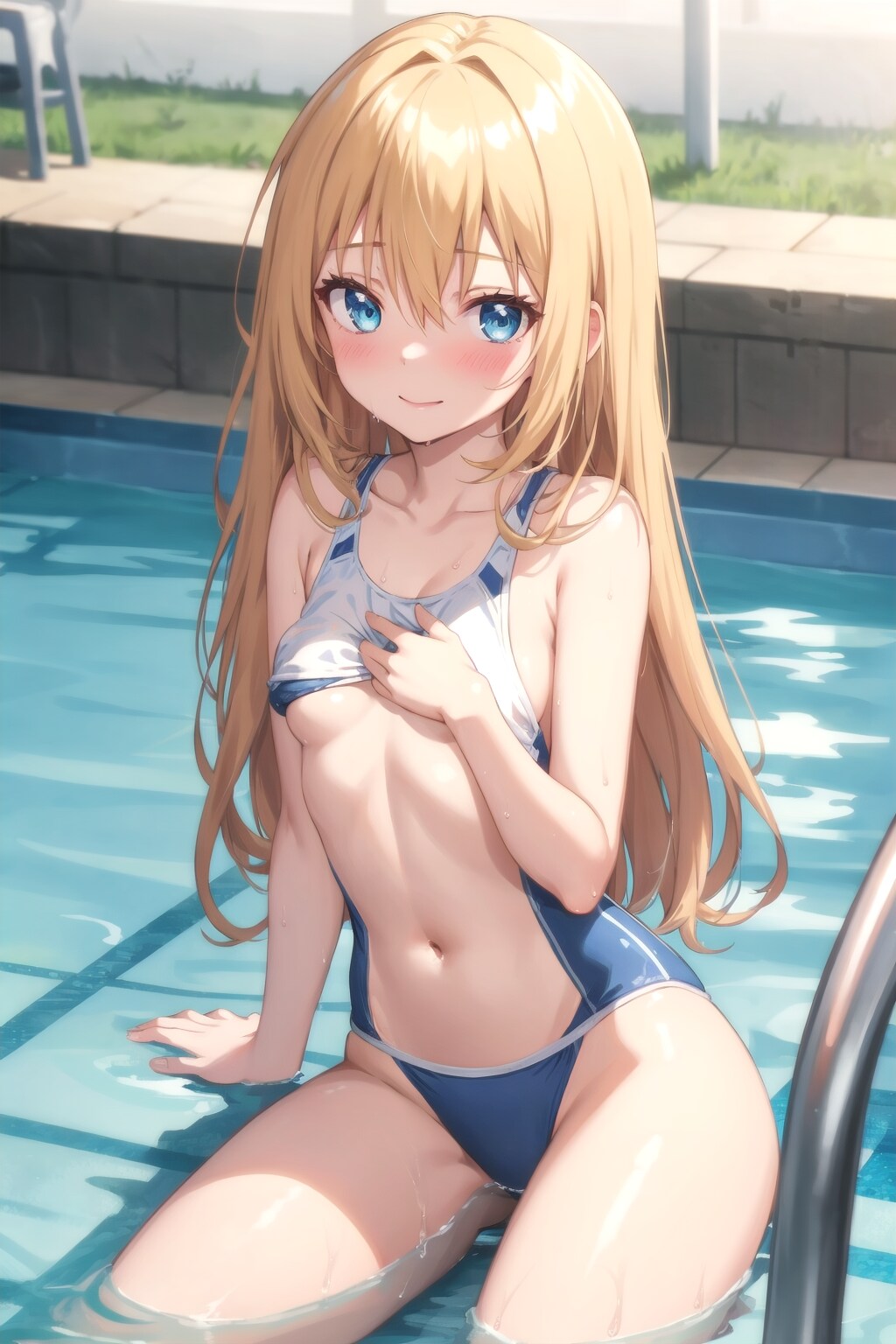 スク水な金髪ちゃん