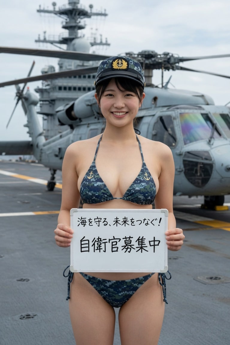 １４日の女性海上自衛官