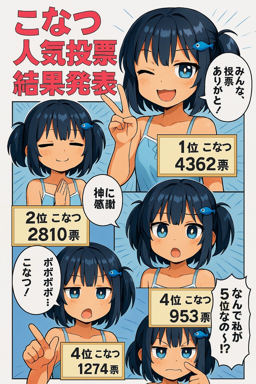 こなつ 人気投票結果発表
