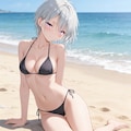 (1106)銀髪ちゃんビキニ 3枚目