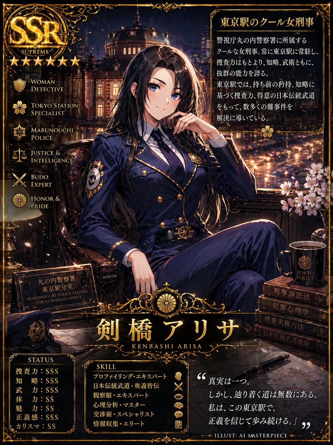 タキシード刑事剣橋アリサのSSRカード