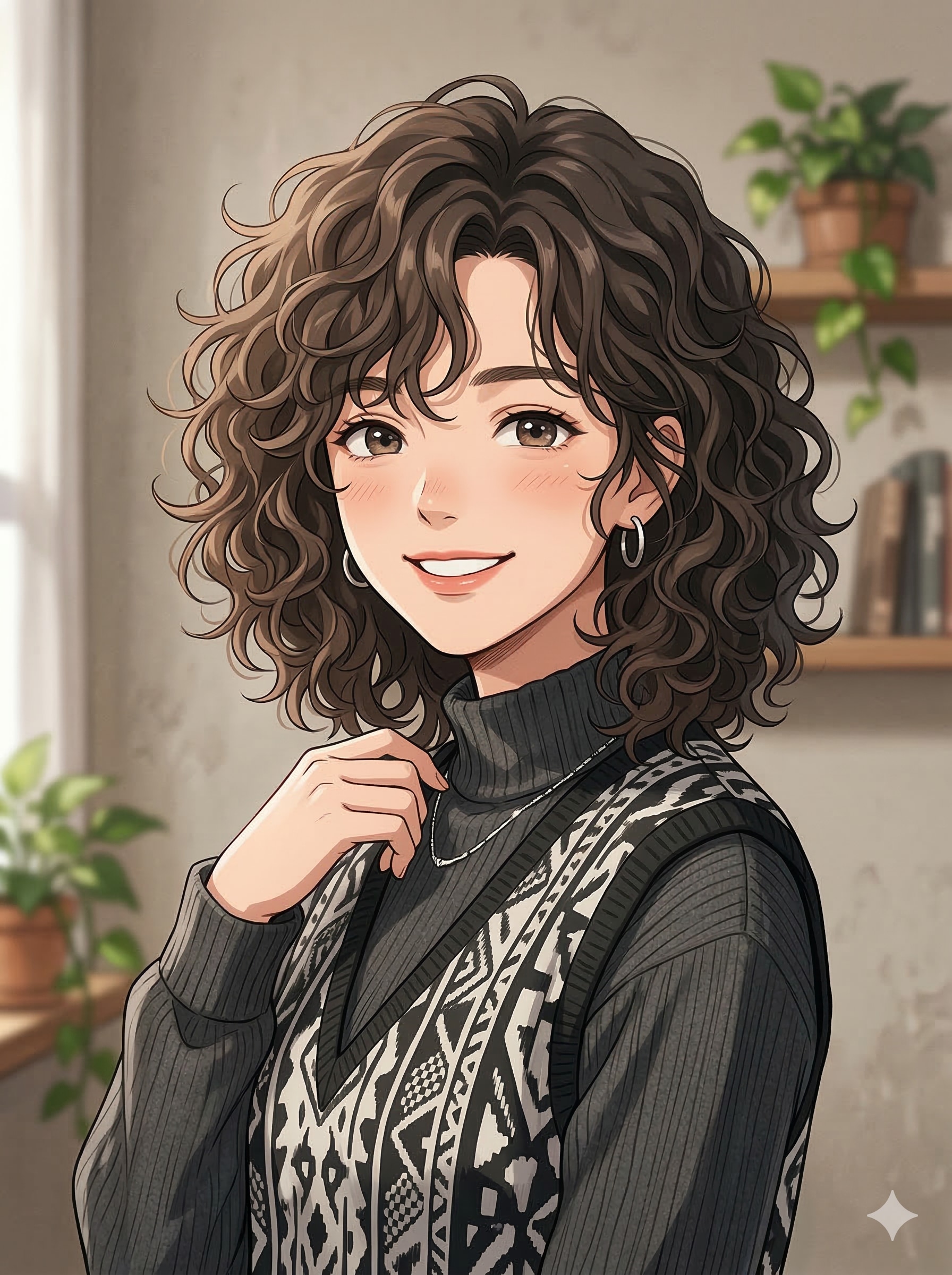 天然パーマの女性 | の人気AIイラスト・グラビア