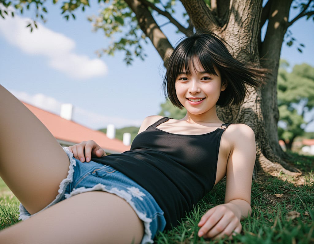 木陰で休息