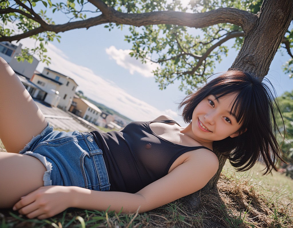 木陰で休息
