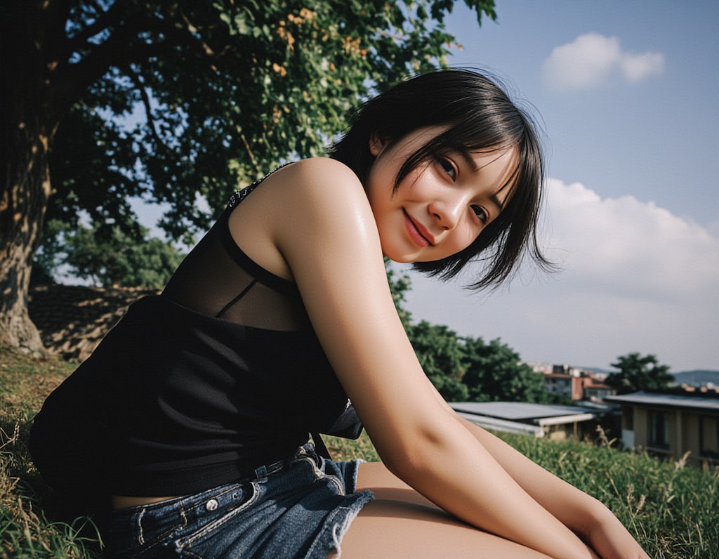 木陰で休息