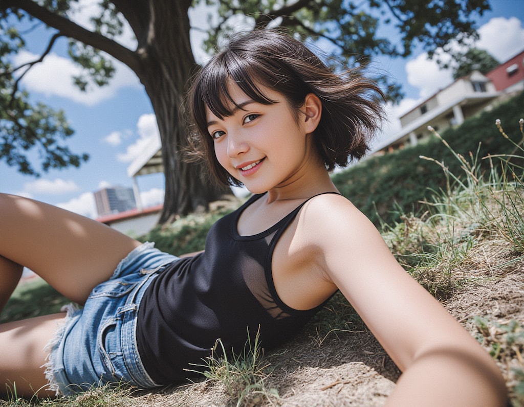 木陰で休息