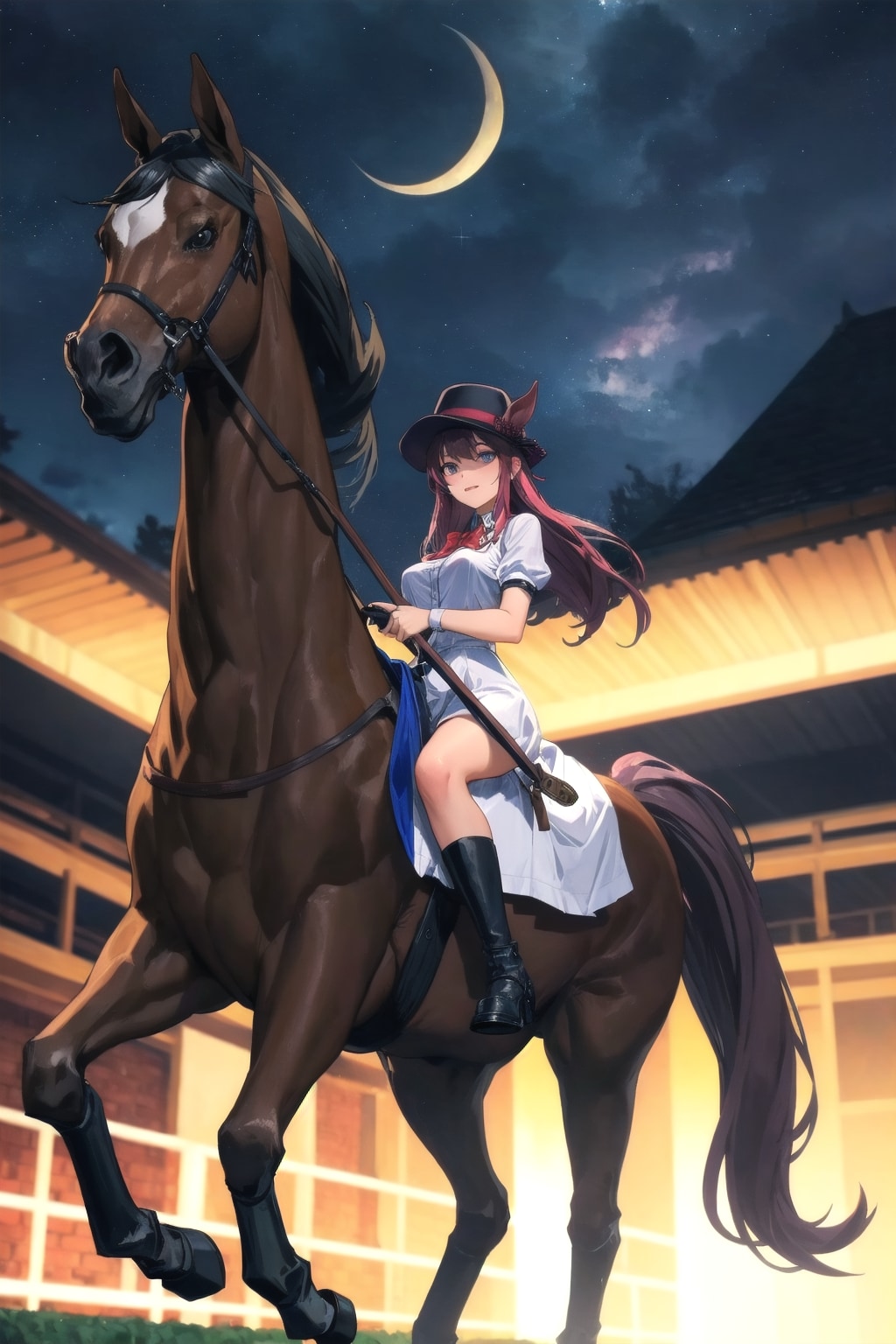 夜の馬 | の人気AIイラスト・グラビア