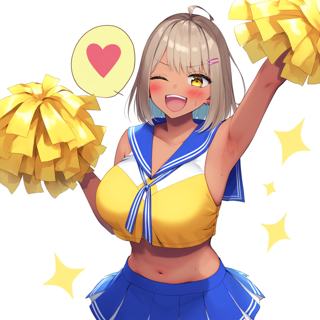 ギャルちゃん　へそ出しチア