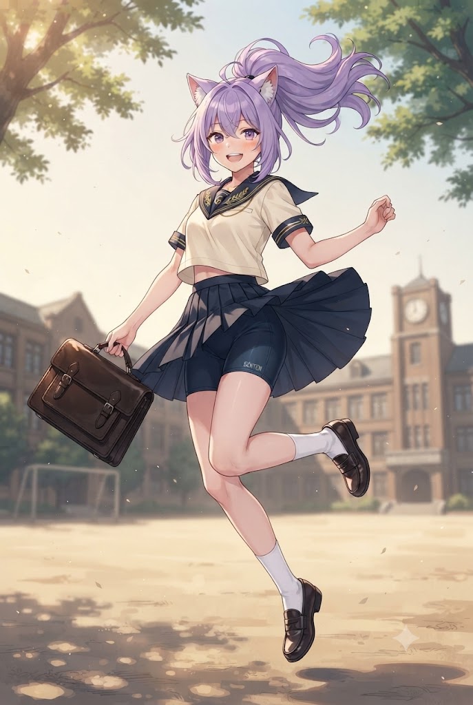 パンツの日だけど残念！スパッツだにゃ。