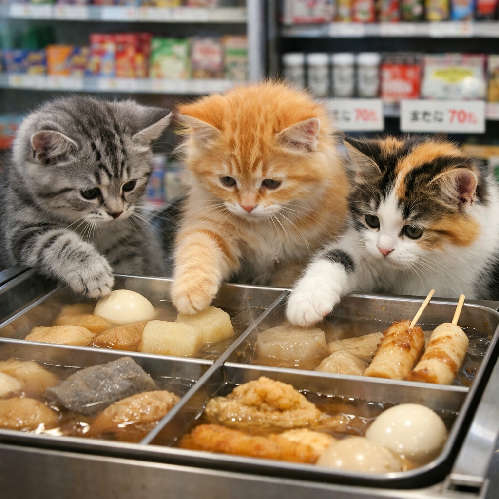 【バカッニャー】おでんツンツン猫ちゃ | の人気AIイラスト・グラビア