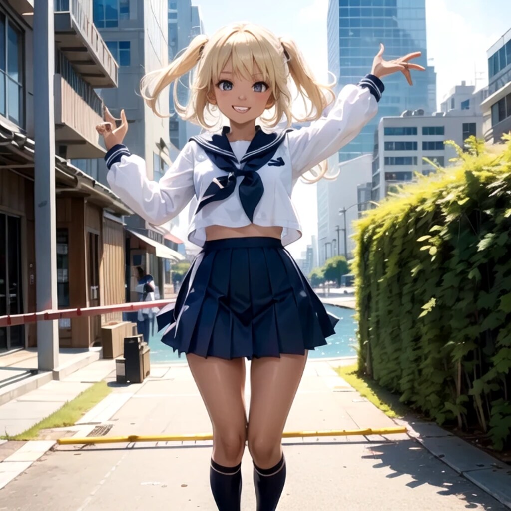 お兄ちゃん　あそこのプールお湯だって。頭から飛び込んでみてっ