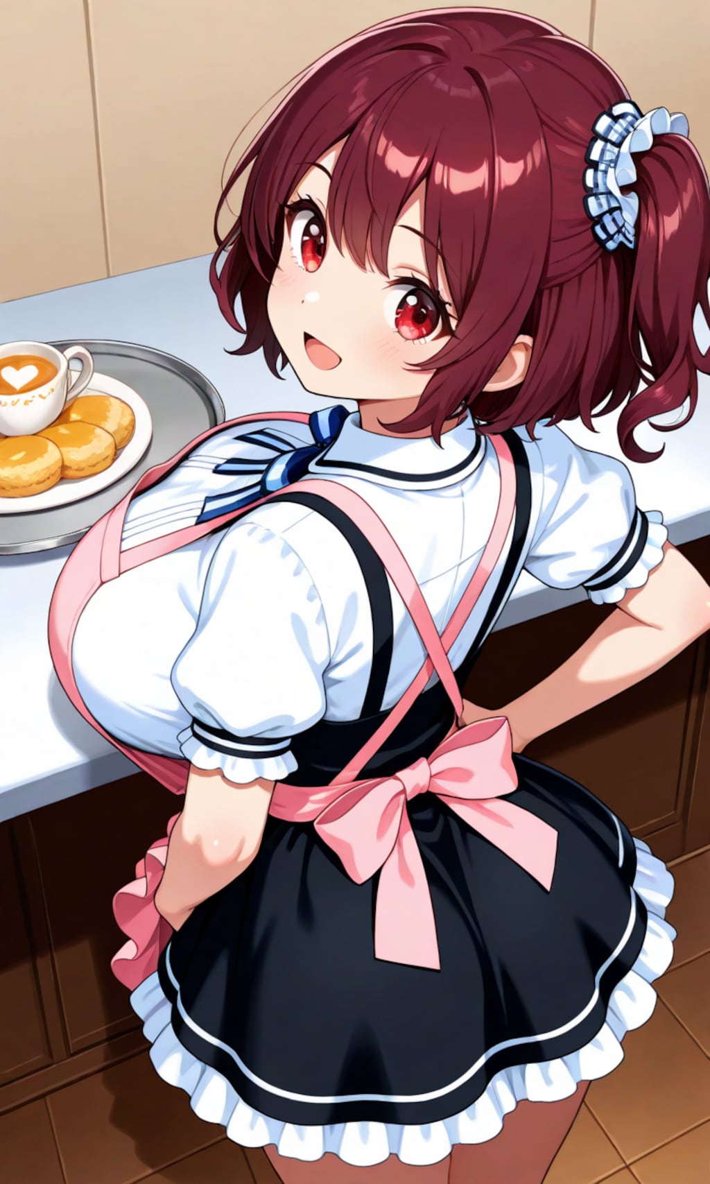 フリフリ姿でアルバイトしているリボンちゃん