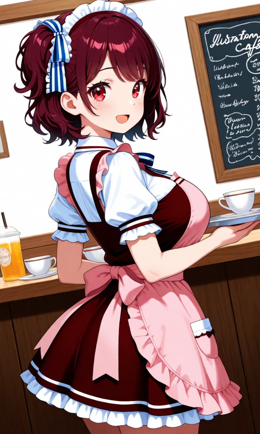 フリフリ姿でアルバイトしているリボンちゃん