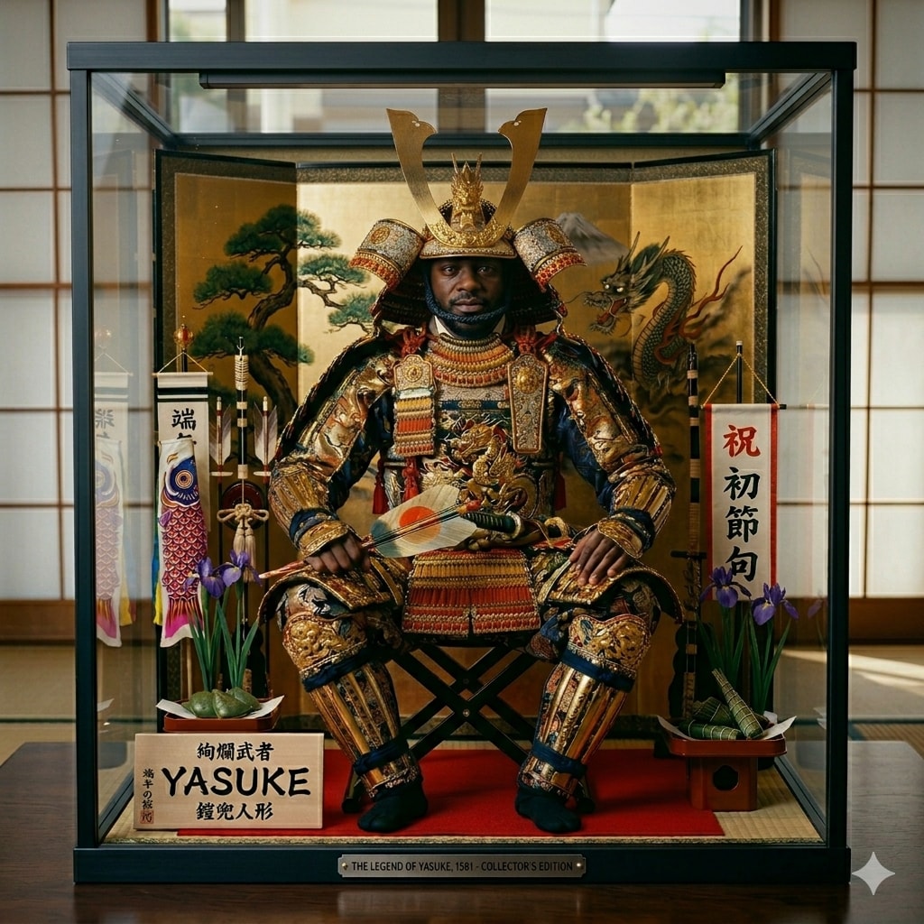 YASUKE、五月人形になる