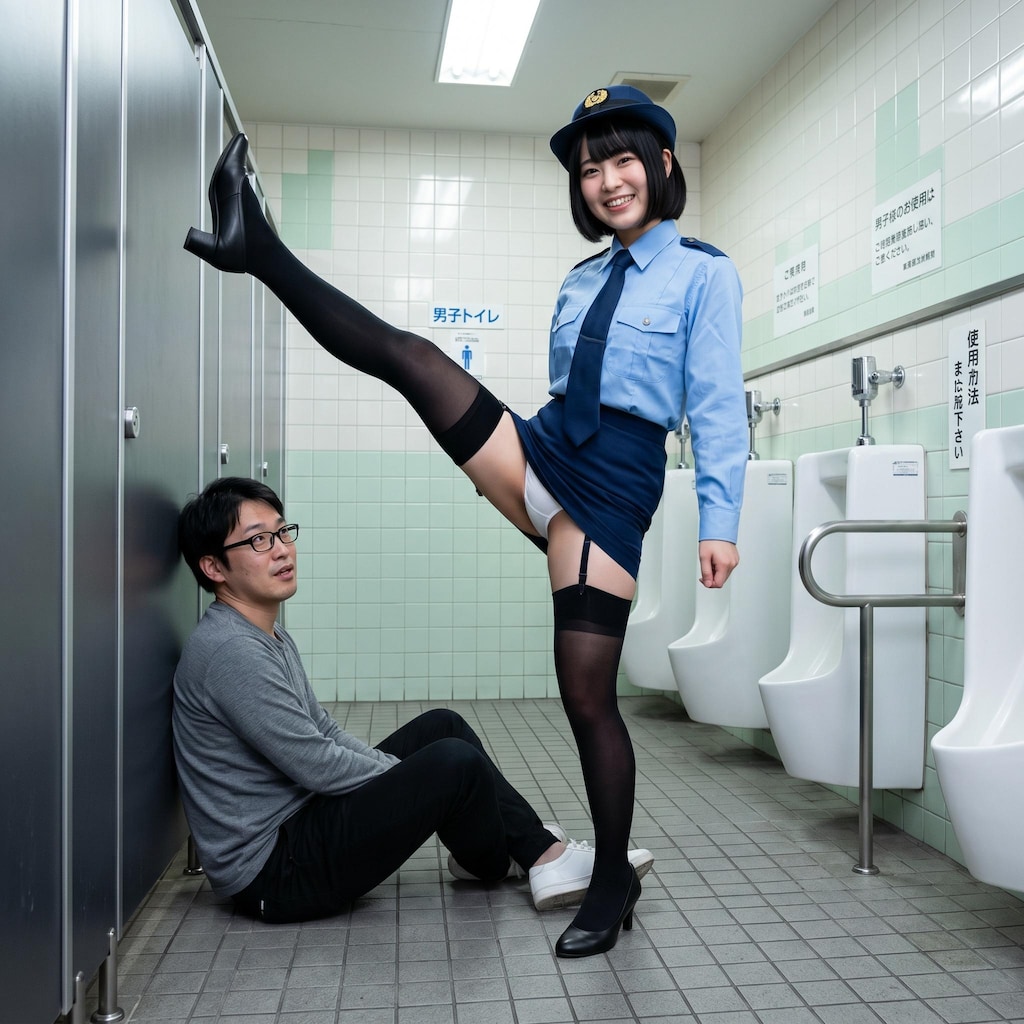 ハイキックパンチラ