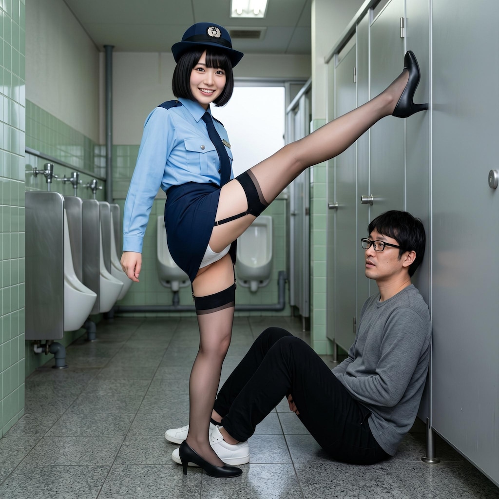 ハイキックパンチラ