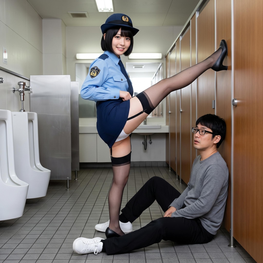 ハイキックパンチラ