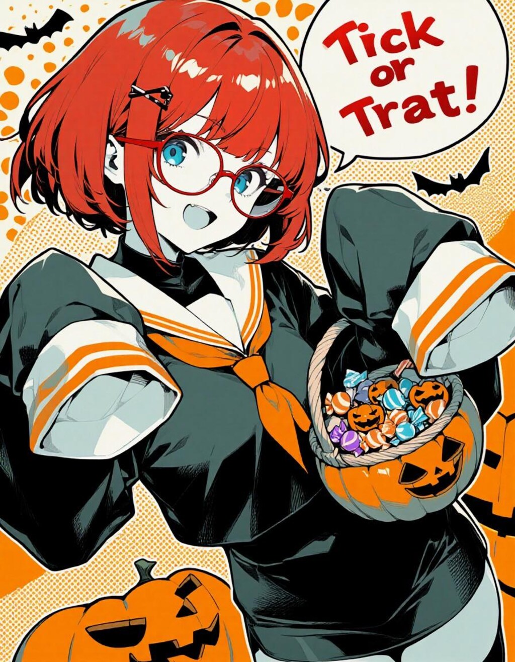 萌え袖ハロウィン真澄お姉やん👓️🎃✨