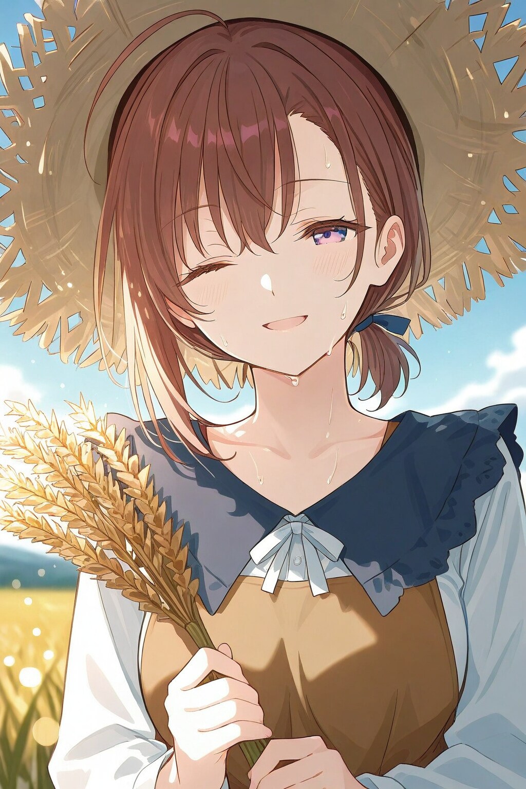 麦の収穫シーズンですね | の人気AIイラスト・グラビア