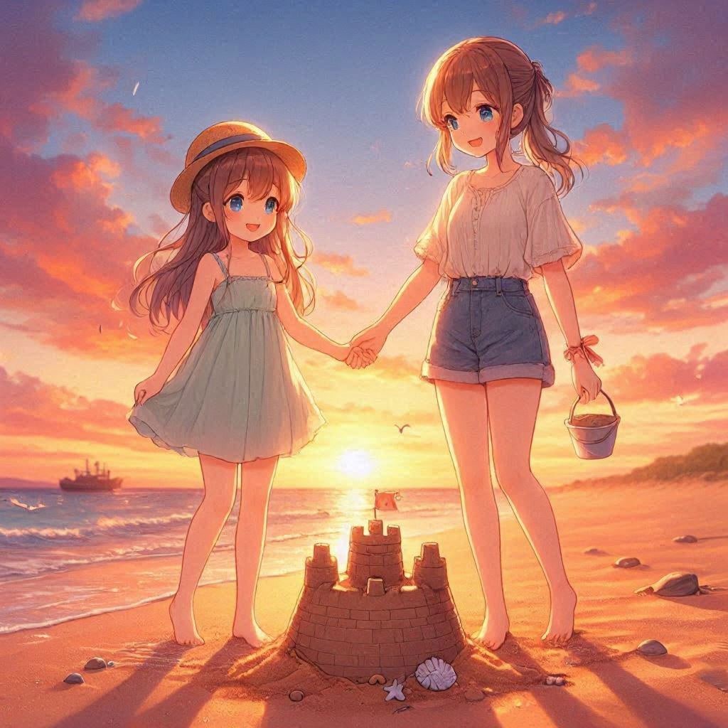 砂の城(DALL-E)(2)