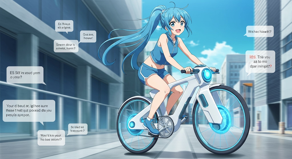 自転車と会話_ImageFX
