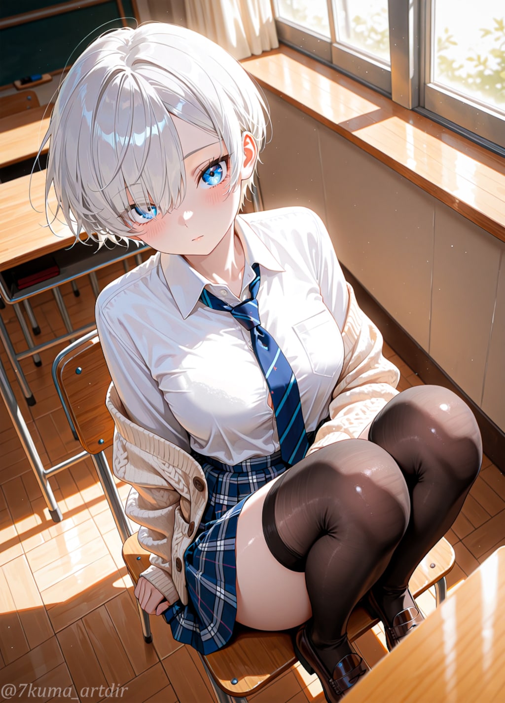JKな銀髪のお姉さん