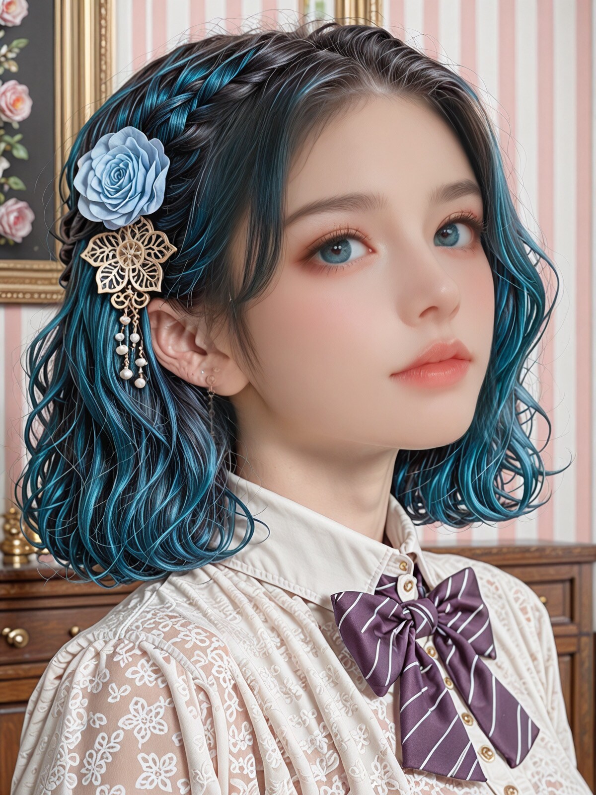 薔薇の髪飾り | の人気AIイラスト・グラビア