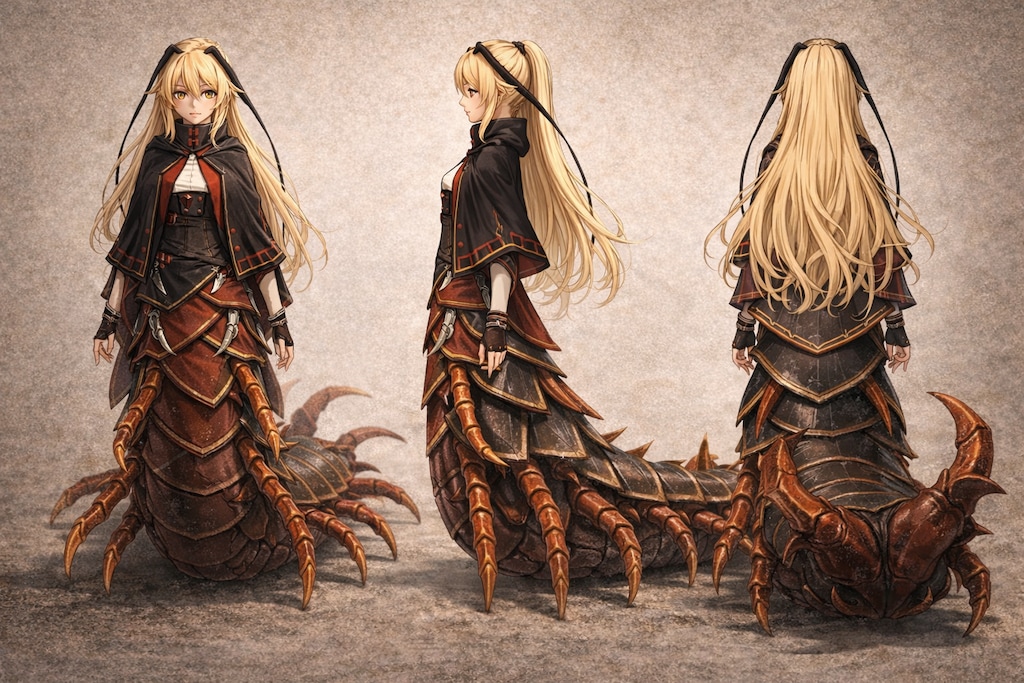 雨夜を裂く百脚の姫