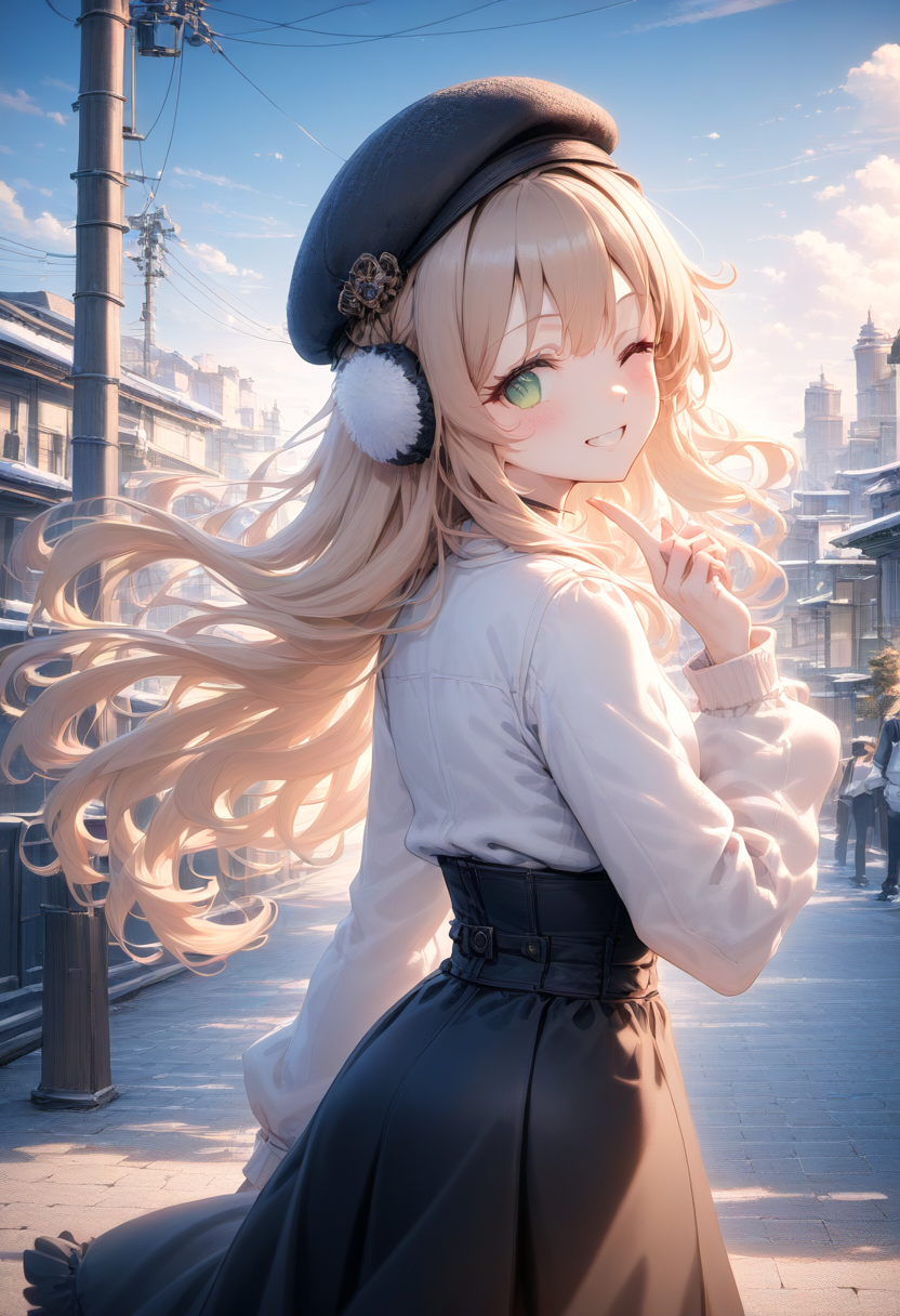 ベレー帽の女の子