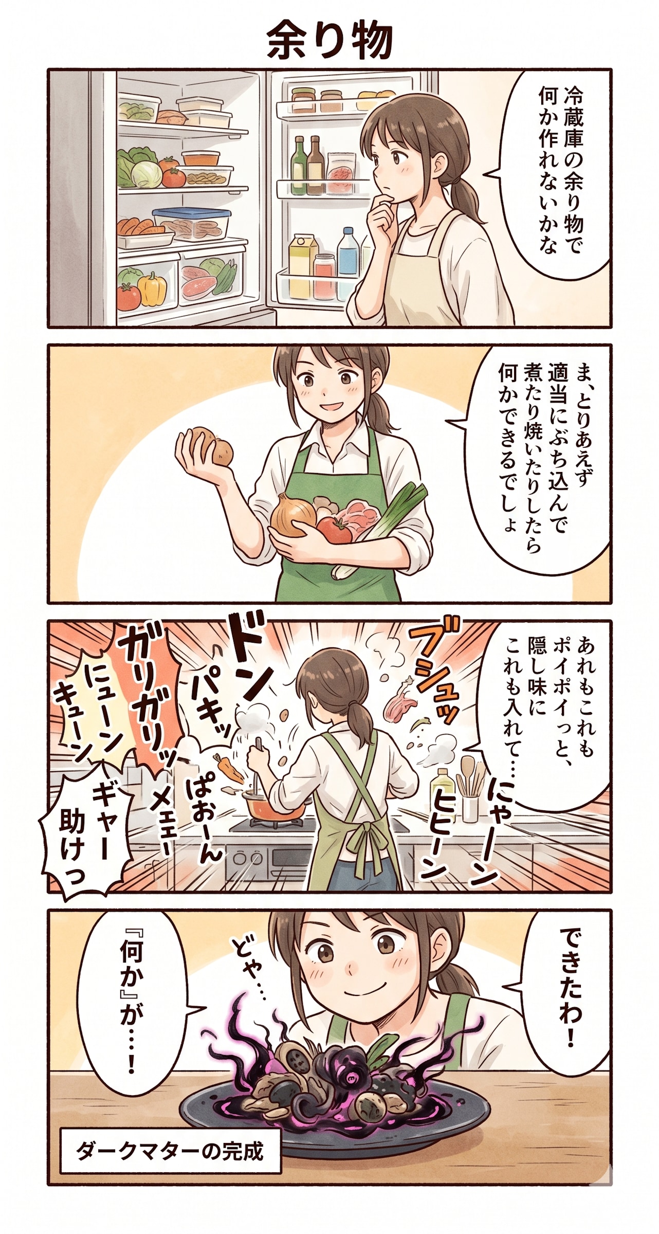 #46 ゆる日常4コマ「余り物」