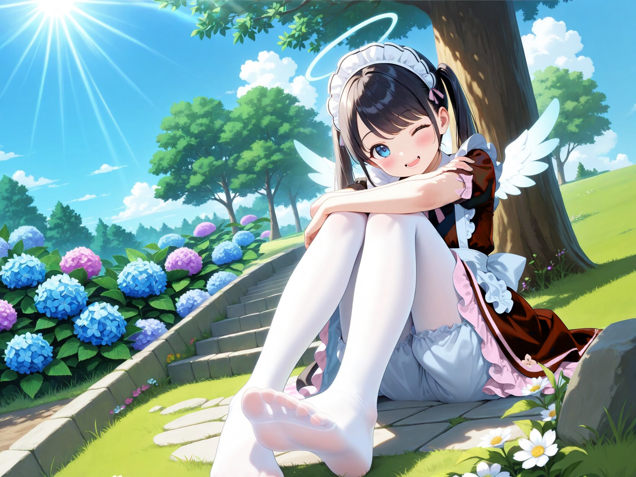 天使女僕的悠閒下午 | の人気AIイラスト・グラビア