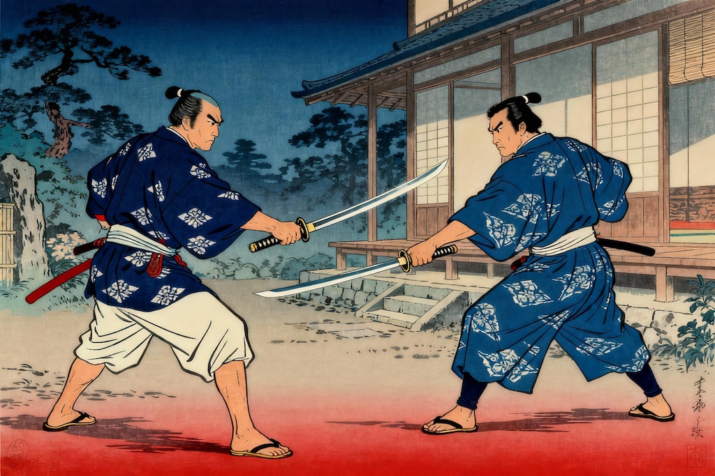 Seedreamで浮世絵風侍