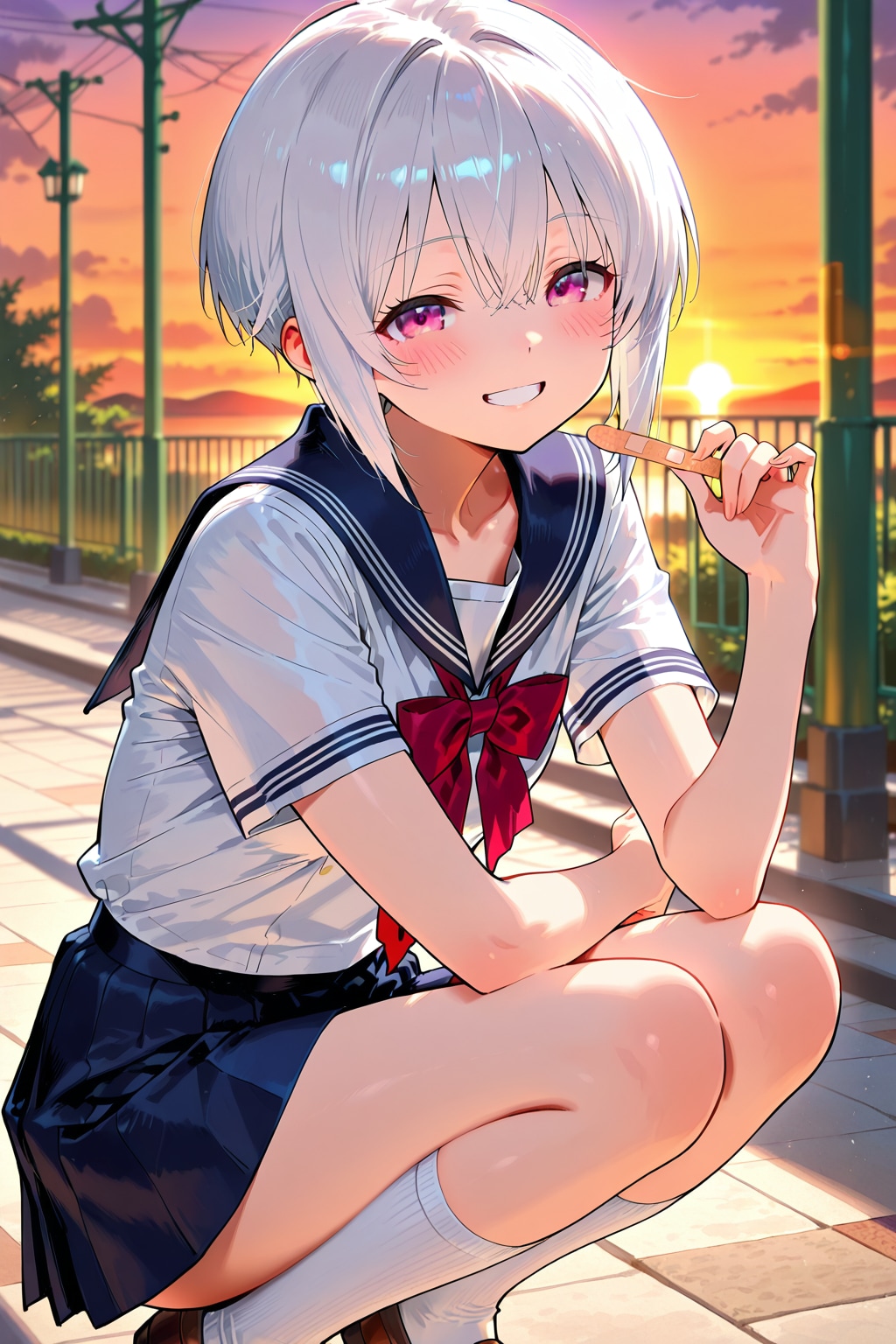 もう…ほら絆創膏あげるから