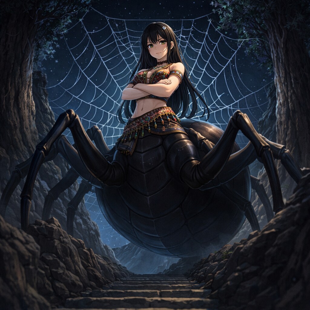 坂の上のクモ娘