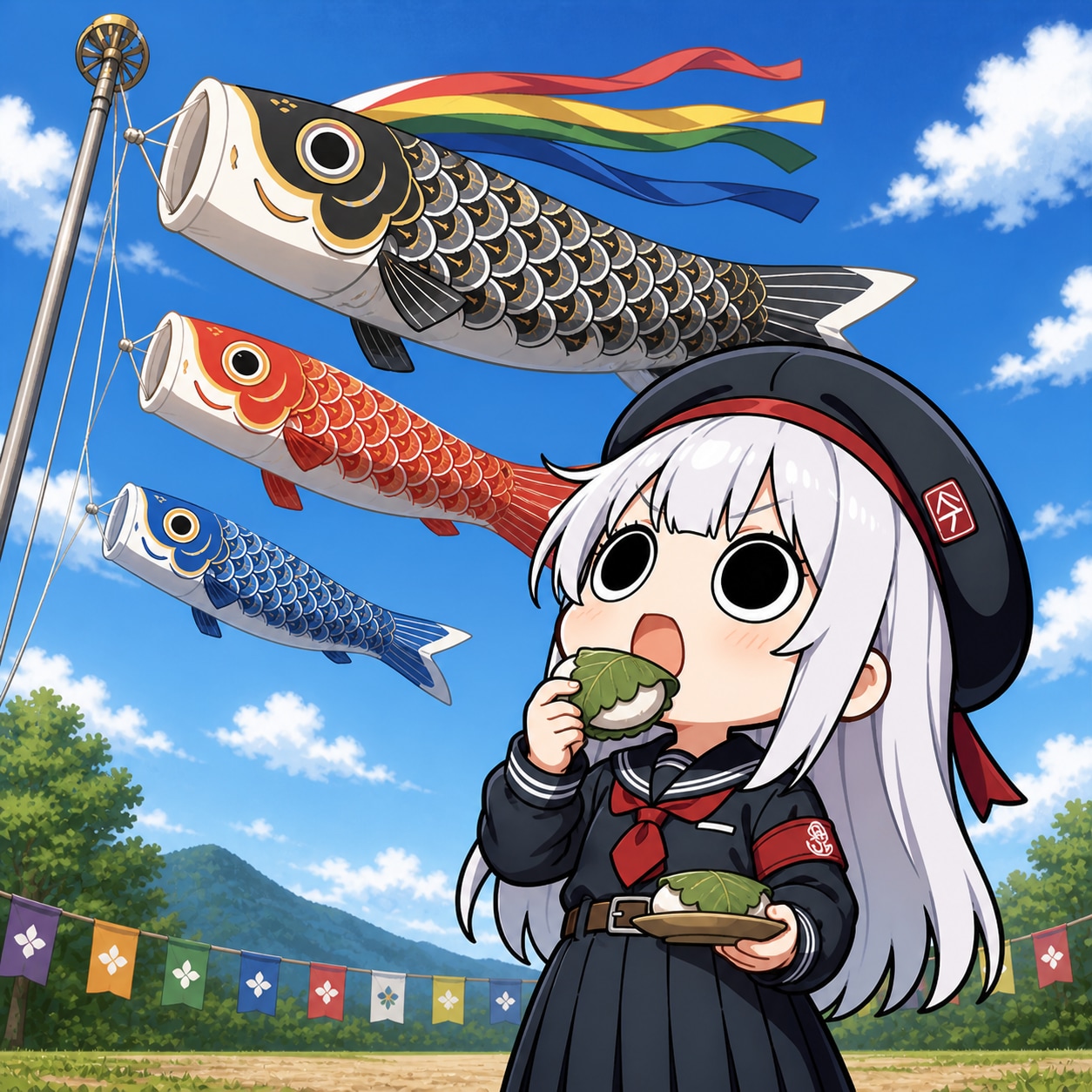 鯉のぼりを楽しむえらいこっちゃ嬢 | の人気AIイラスト・グラビア