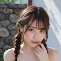 三つ編みのヘアヌード 4枚目