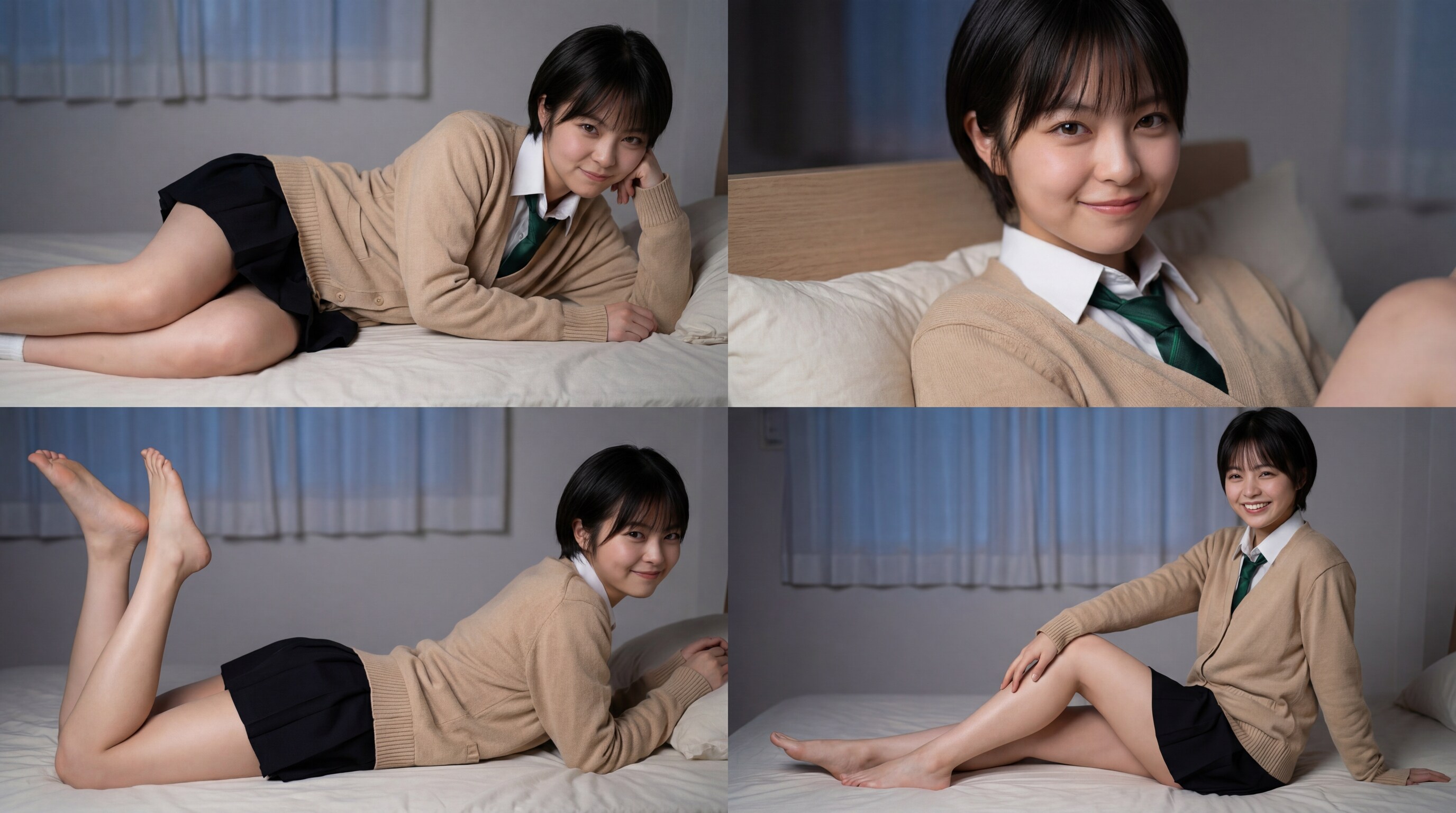 くるみ、高校時代のスナップ写真　くるみの部屋にて | の人気AIイラスト・グラビア