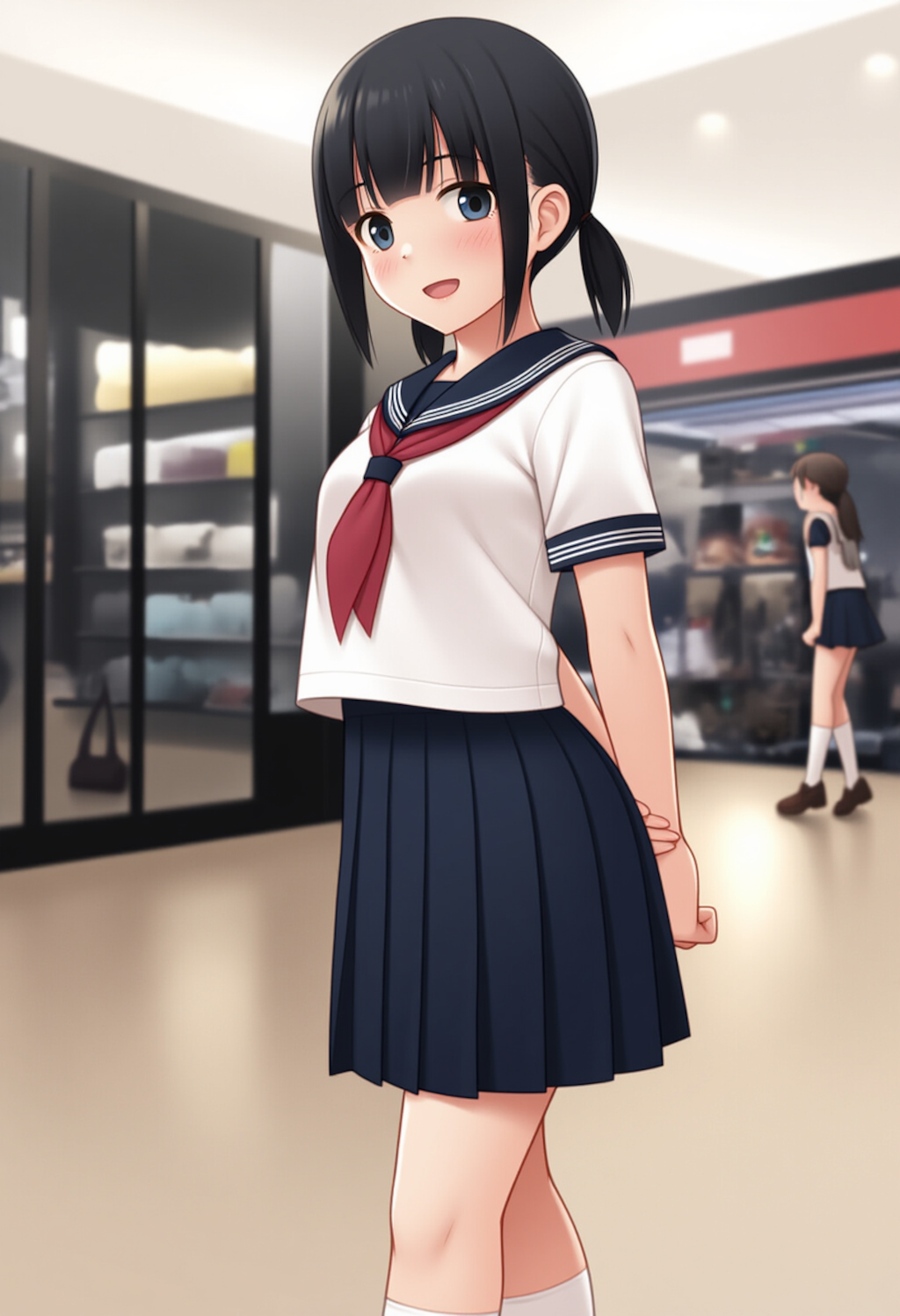 セーラー服 半袖夏服 赤スカーフ②