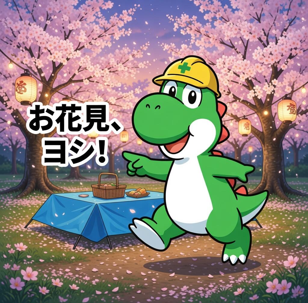 花見現場ヨッシー