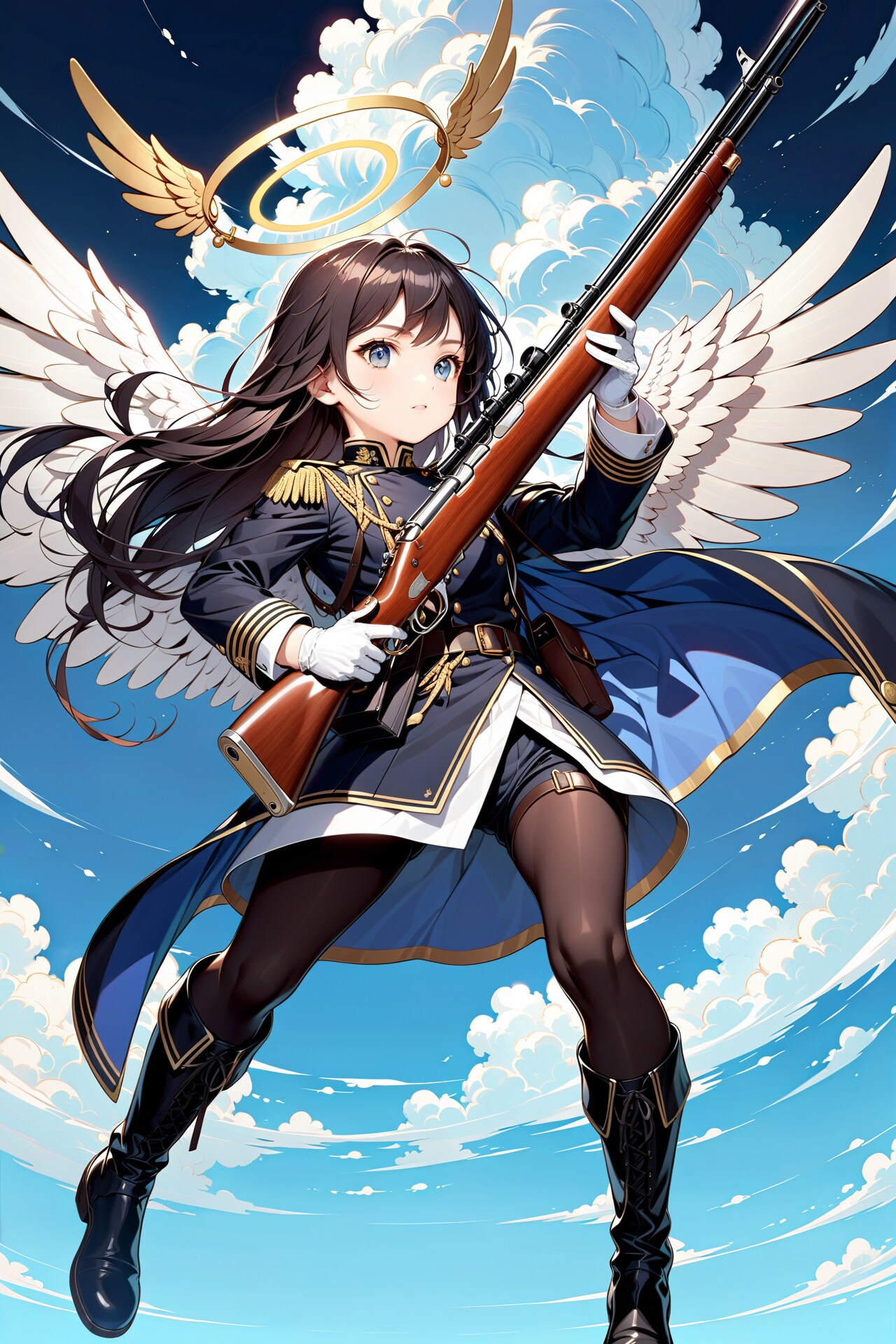 軍服天使さん | の人気AIイラスト・グラビア