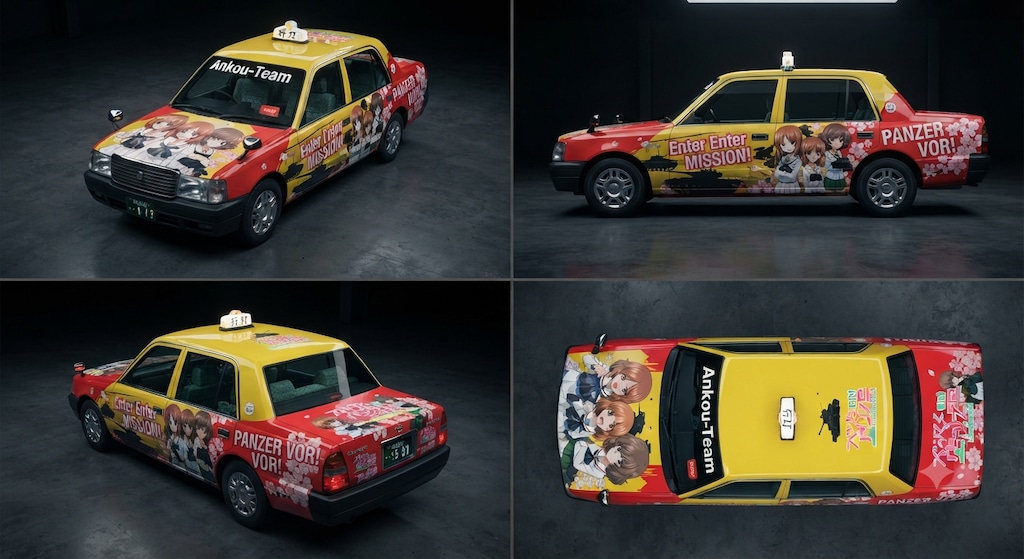 ガルパン痛車コンフォートタクシー