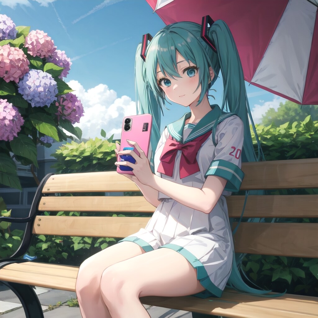 自撮りミク | の人気AIイラスト・グラビア