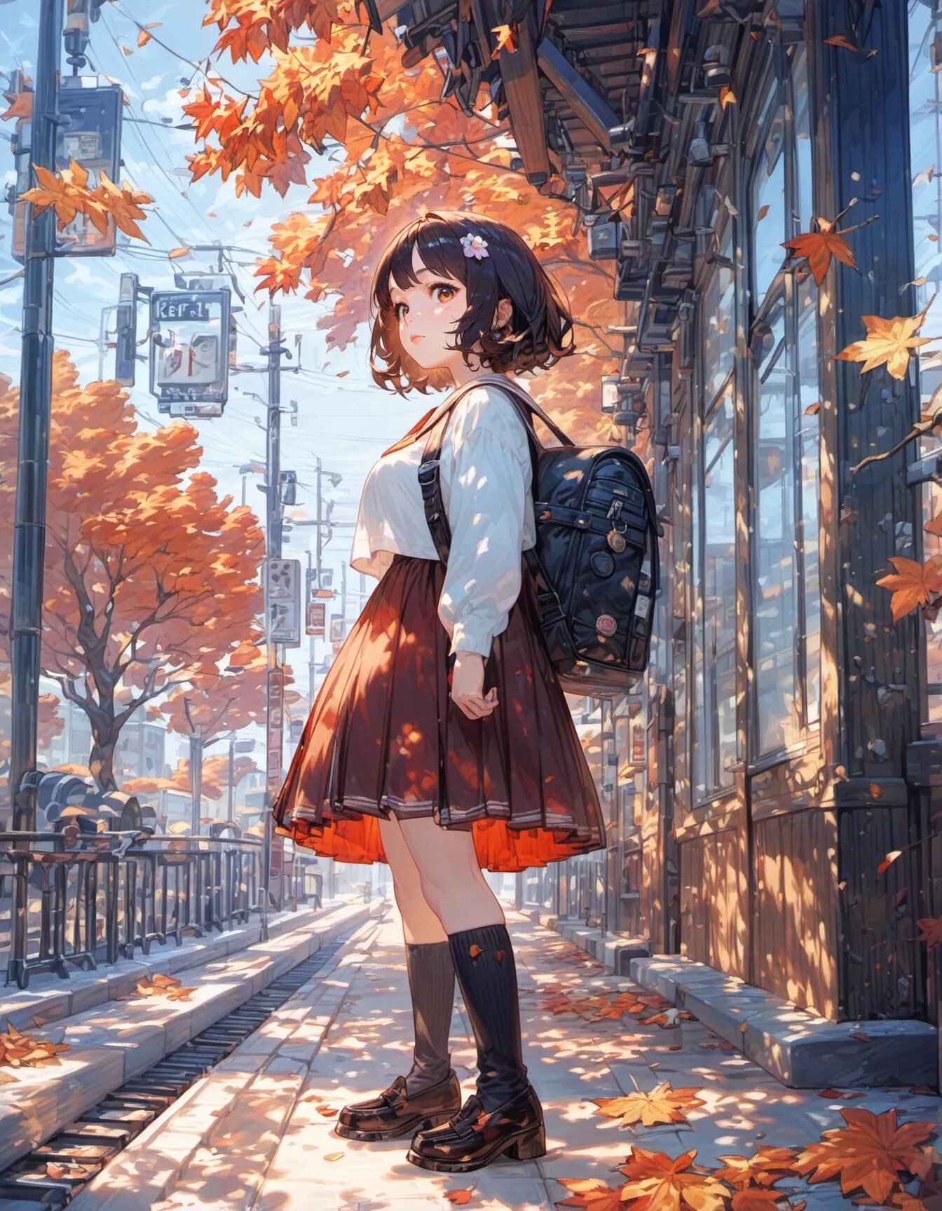 Amber Memories on the Sidewalk | の人気AIイラスト・グラビア